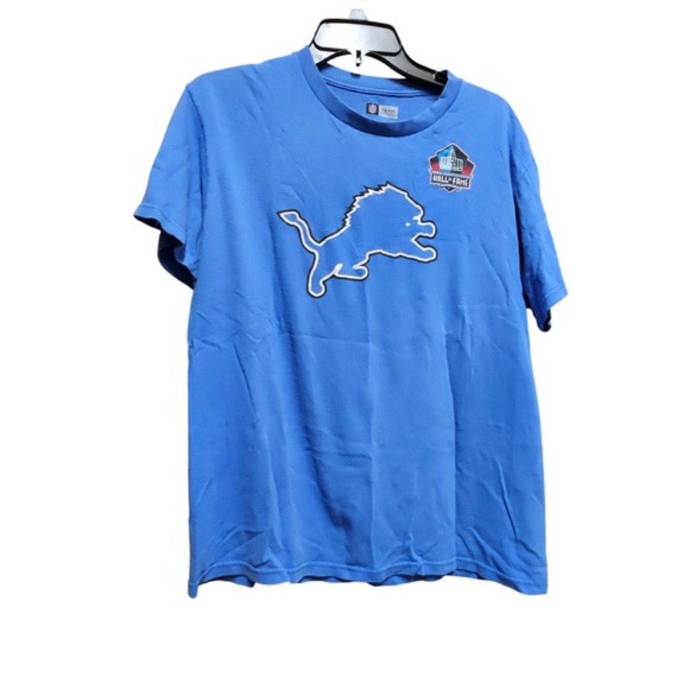 Detroit Lions Barry Sanders 20‎ Hall of Fame NFL Team Apparel T Shirt